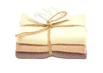 Solwang Design Vaatdoekjes 25 X 25 Cm Katoen Nature/Nougat/Dark Nougat 3 Stuks 1 Solwang Design Vaatdoekjes 25 X 25 Cm Katoen Nature/Nougat/Dark Nougat 3 Stuks