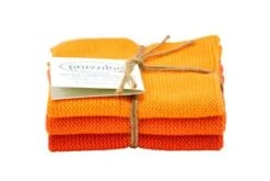 Solwang Design Vaatdoekjes 25 X 25 Cm Katoen Orange Combi 3 Stuks