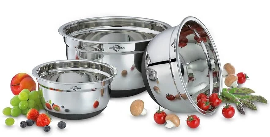 Küchenprofi Mengkommenset Rvs 3-delig 3 Küchenprofi Mengkommenset Rvs 3-delig - Afbeelding 3