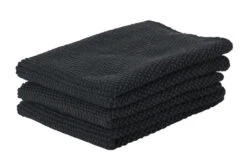 Zone Denmark Vaatdoekjes 27 X 27 Cm Katoen Zwart 3 Stuks