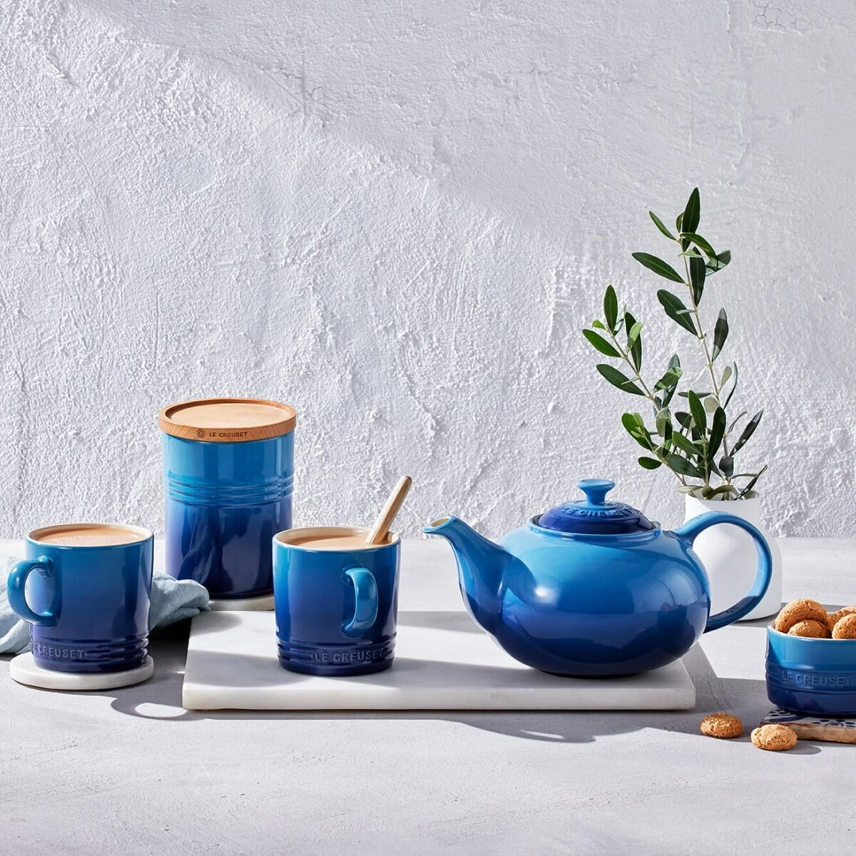 Le Creuset Voorraadpot Met Houten Deksel ø 10 X 12 Cm Aardewerk Azure 3 Le Creuset Voorraadpot Met Houten Deksel ø 10 X 12 Cm Aardewerk Azure - Afbeelding 3