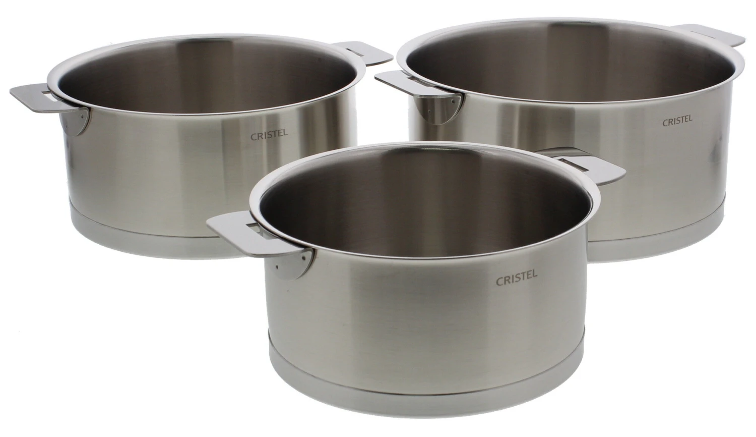 Cristel Strate Removable Set Kookpannen Rvs 3-delig 1 Cristel Strate Removable Set Kookpannen Rvs 3-delig