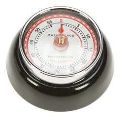 Zassenhaus Timer Speed Kookwekker 7 Cm Metaal Zwart