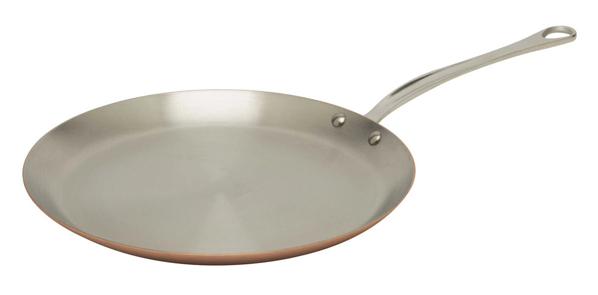Mauviel M'150S Crêpepan ø 30 Cm Koper Rvs Handgreep 1 Mauviel M'150S Crêpepan ø 30 Cm Koper Rvs Handgreep