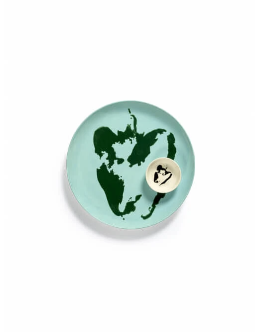 Serax Feast By Ottolenghi Bord L ø 26 Cm H 2 Cm Aardewerk Azure + Pepper Green 3 Serax Feast By Ottolenghi Bord L ø 26 Cm H 2 Cm Aardewerk Azure + Pepper Green - Afbeelding 3