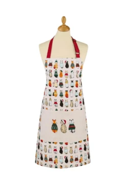 Ulster Weavers Christmas Cats In Waiting Schort Gerecycled Katoen