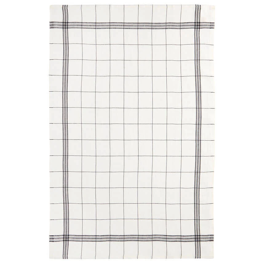 Charvet BISTROT Theedoek 51 X 80 Cm Linnen Geblokt Guimauve 1 Charvet BISTROT Theedoek 51 X 80 Cm Linnen Geblokt Guimauve