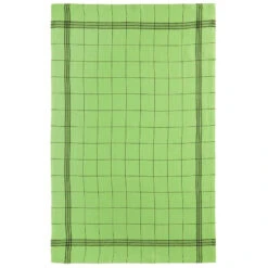 Charvet BISTROT Theedoek 51 X 80 Cm Linnen Geblokt Sage