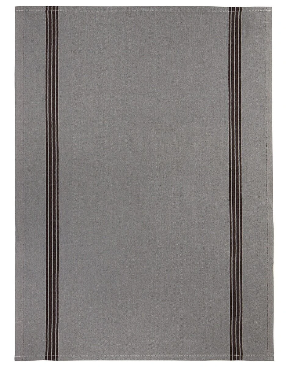 Charvet COUNTRY Theedoek 75 X 52 Cm Linnen Donkergrijs Met Donkere Streep 1 Charvet COUNTRY Theedoek 75 X 52 Cm Linnen Donkergrijs Met Donkere Streep