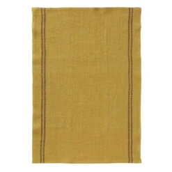 Charvet COUNTRY Theedoek 75 X 52 Cm Linnen Strogeel Met Donkere Streep