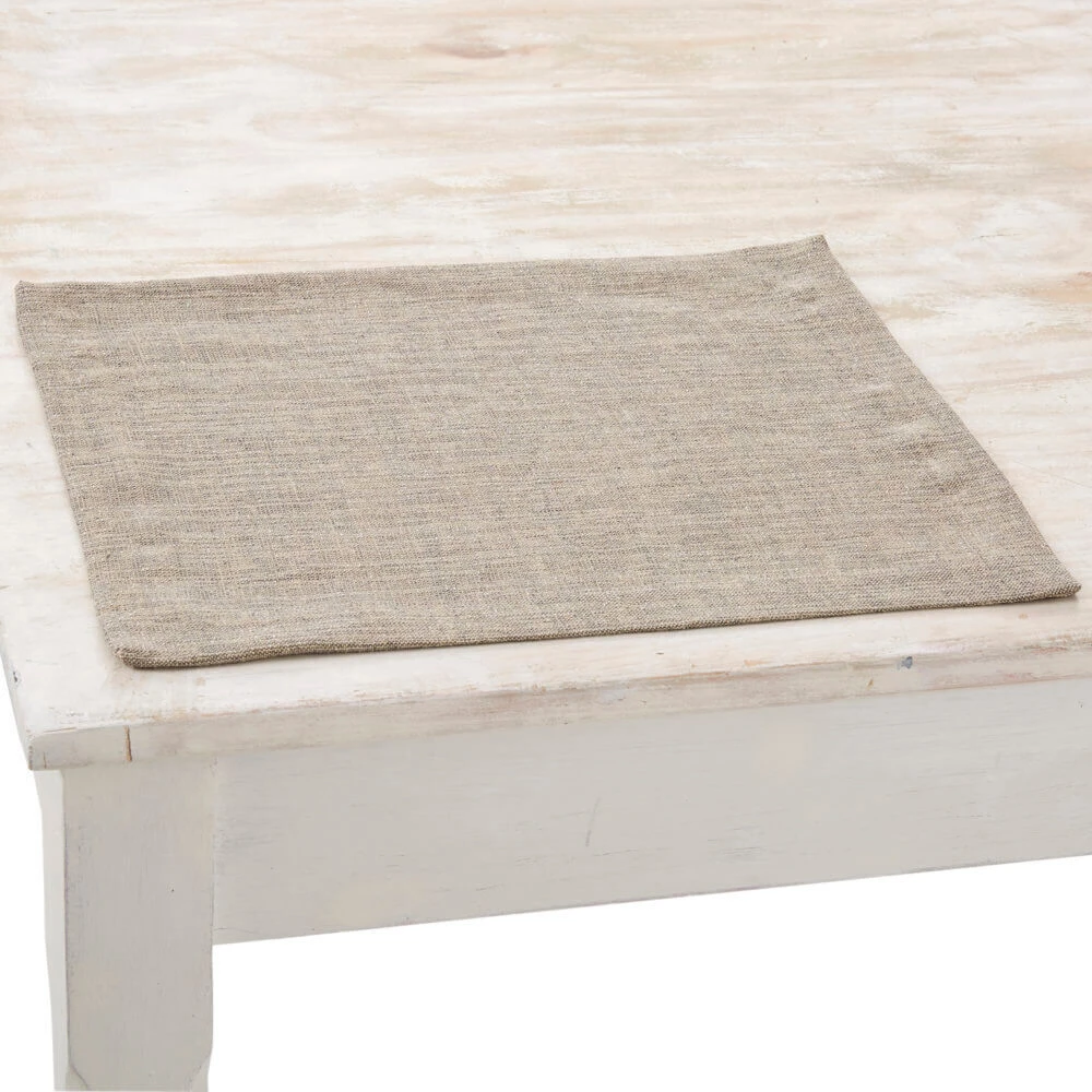 Charvet PEPITE Placemat 48 X 35 Cm Linnen Grijs/beige 1 Charvet PEPITE Placemat 48 X 35 Cm Linnen Grijs/beige