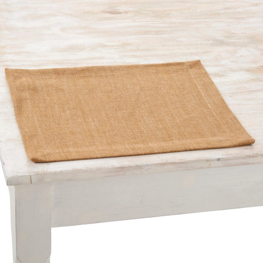 Charvet PEPITE Placemat 48 X 35 Cm Linnen Roestgeel/beige 1 Charvet PEPITE Placemat 48 X 35 Cm Linnen Roestgeel/beige