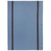 Charvet PIANO Theedoek 52 X 75 Cm Linnen Blauw Met Donkere Streep