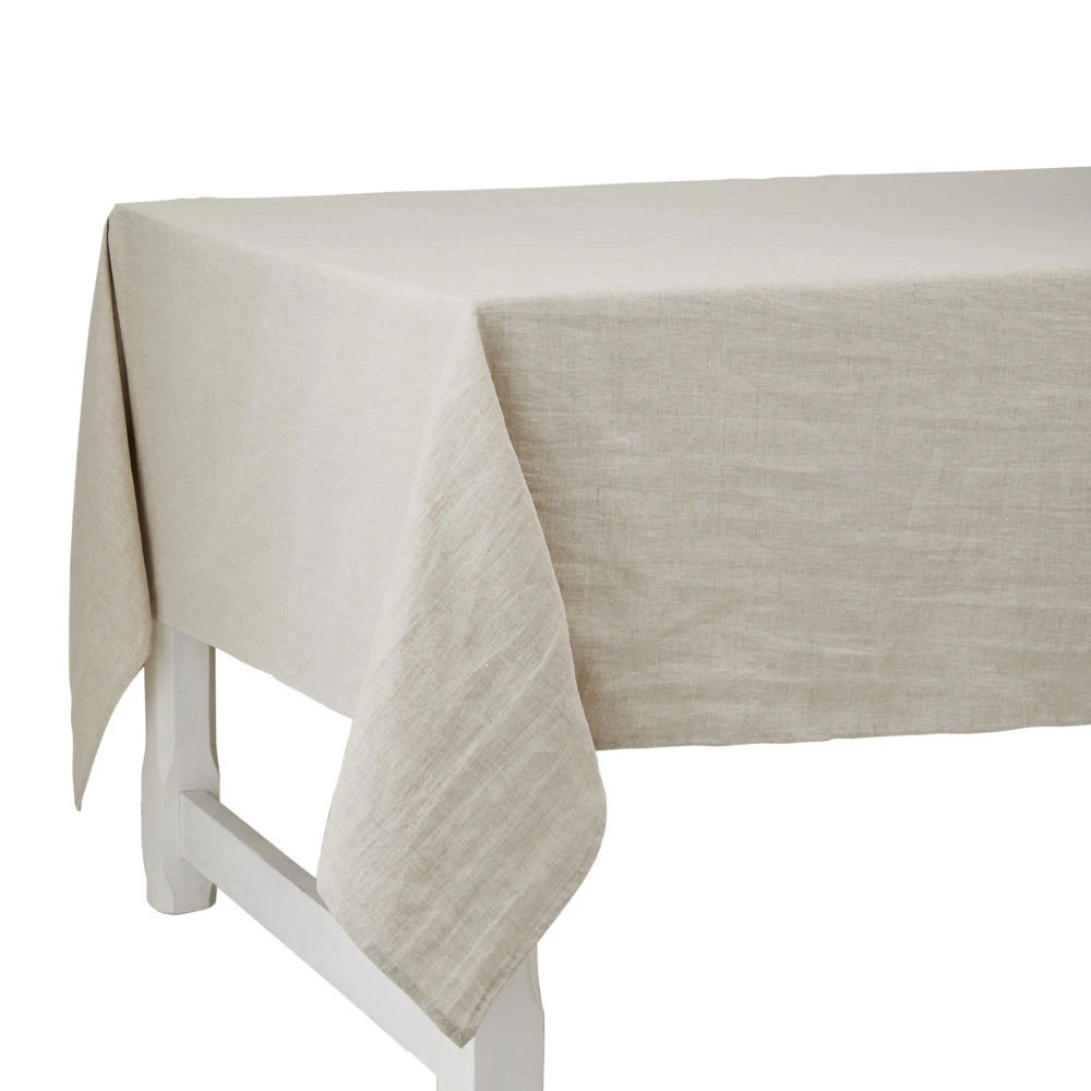 Charvet PRIMO Tafelkleed 180 X 320 Cm Linnen Effen Beige 1 Charvet PRIMO Tafelkleed 180 X 320 Cm Linnen Effen Beige