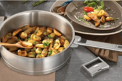 Cristel Strate Removable Sauteerpan Met Anti-aanbaklaag ø 28 Cm Rvs 3 Cristel Strate Removable Sauteerpan Met Anti-aanbaklaag ø 28 Cm Rvs - Afbeelding 3