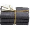Solwang Design Vaatdoekjes 25 X 25 Cm Katoen Dark Steel Grey 3 Stuks