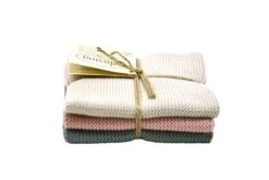 Solwang Design Vaatdoekjes 25 X 25 Cm Katoen Delicate Pastel 3 Stuks