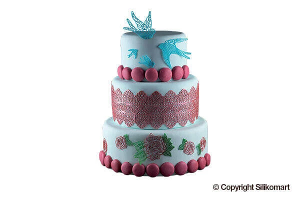 Silikomart Wonder Cakes Tricot Decor Dentelle Decoratiemat Smal 40 Cm Silicone Wit 3 Silikomart Wonder Cakes Tricot Decor Dentelle Decoratiemat Smal 40 Cm Silicone Wit - Afbeelding 3