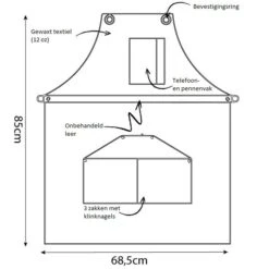 Alaskan Maker N°281 Schort 85 X 68,5 Cm Katoen Leer Fern Green 5 Alaskan Maker N°281 Schort 85 X 68,5 Cm Katoen Leer Fern Green -Home Keuken Winkel explication 281 2 1