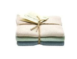 Solwang Design Vaatdoekjes 25 X 25 Cm Katoen Grey/Aqua/Blue 3 Stuks