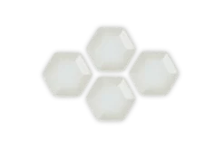 Le Creuset Hexagon Serveerschaaltje 9,5 Cm Aardewerk Meringue 4 Stuks