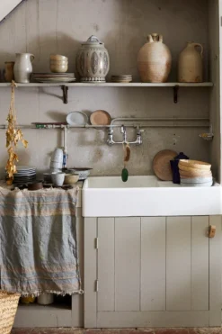 HK Living ACE7035 Gradient Diep Bord ø 21,5 Cm Crèmekleurig 2 Stuks -Home Keuken Winkel lr pi18 01 1 1 1