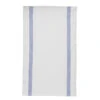 Charvet LUSTRUCRU Theedoek 75 X 45 Cm Linnen Wit/blauw Geblokt
