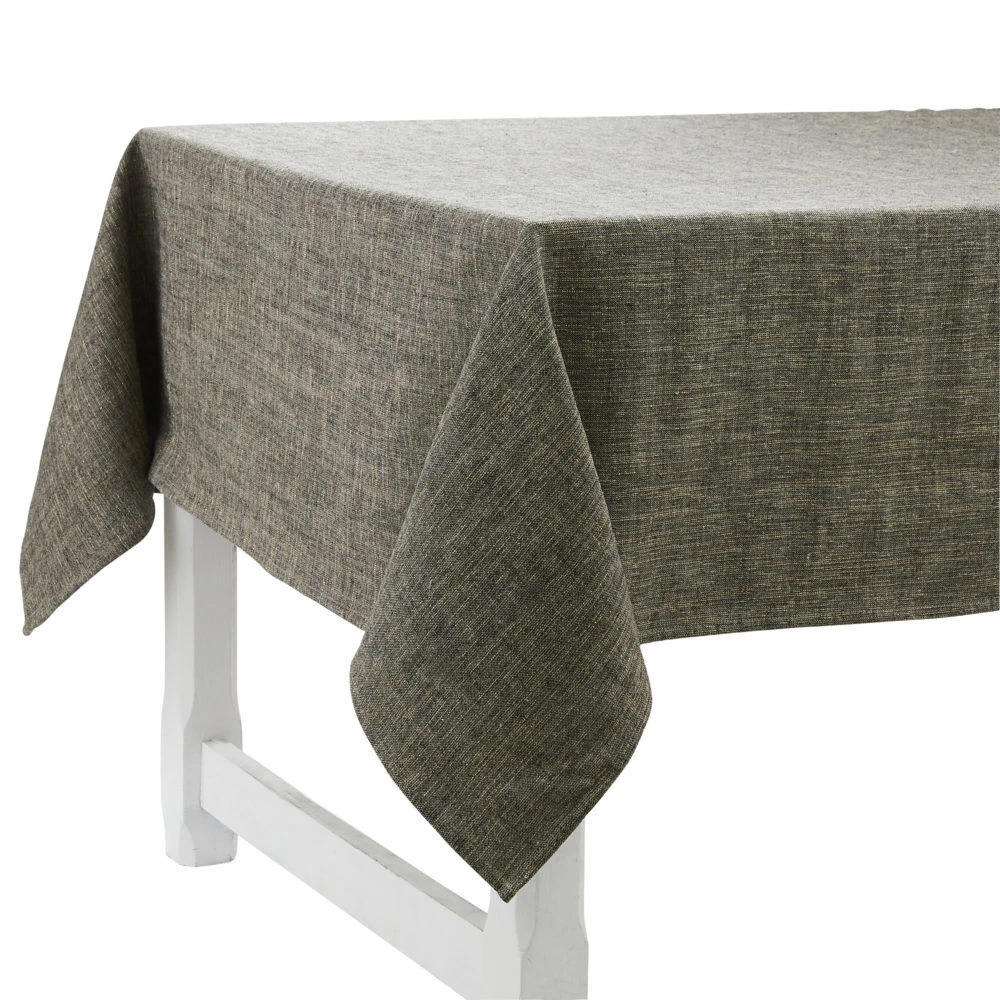 Charvet PEPITE Tafellaken 320 X 150 Cm Linnen Zwart/beige Met Glinster 1 Charvet PEPITE Tafellaken 320 X 150 Cm Linnen Zwart/beige Met Glinster