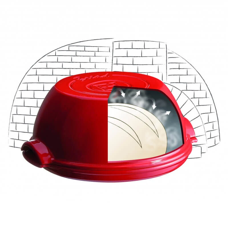 Emile Henry Le Pain Maison Broodbakvorm Rond 32,5 Cm Aardewerk Rood 4 Emile Henry Le Pain Maison Broodbakvorm Rond 32,5 Cm Aardewerk Rood - Afbeelding 4