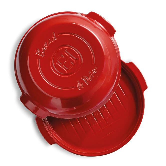 Emile Henry Le Pain Maison Broodbakvorm Rond 32,5 Cm Aardewerk Rood 2 Emile Henry Le Pain Maison Broodbakvorm Rond 32,5 Cm Aardewerk Rood - Afbeelding 2
