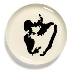 Serax Feast By Ottolenghi Bord L ø 26 Cm H 2 Cm Aardewerk White + Pepper Black