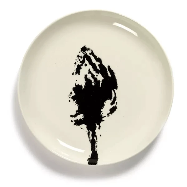Serax Feast By Ottolenghi Bord S ø 19 Cm H 2 Cm Aardewerk White + Artichoke Black 1 Serax Feast By Ottolenghi Bord S ø 19 Cm H 2 Cm Aardewerk White + Artichoke Black