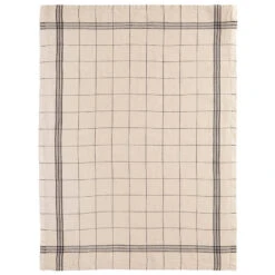 Charvet BISTROT Theedoek 80 X 51 Cm Linnen Geblokt Moka