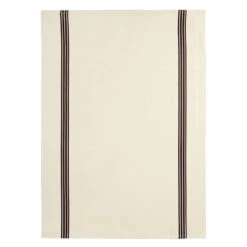 Charvet PIANO Theedoek 75 X 52 Cm Linnen Gebroken Wit Met Donkere Streep