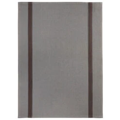 Charvet PIANO Theedoek 75 X 52 Cm Linnen Grijs Met Donkere Streep