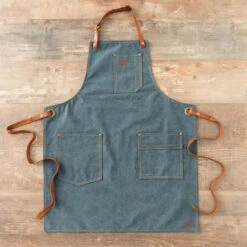 Alaskan Maker N°325 Schort Met Nek- En Middelband Katoen Denim Fonce -Home Keuken Winkel tablier vintage 325 14