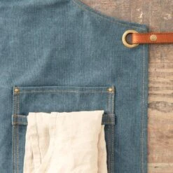 Alaskan Maker N°325 Schort Met Nek- En Middelband Katoen Denim Fonce -Home Keuken Winkel tablier vintage 325 16