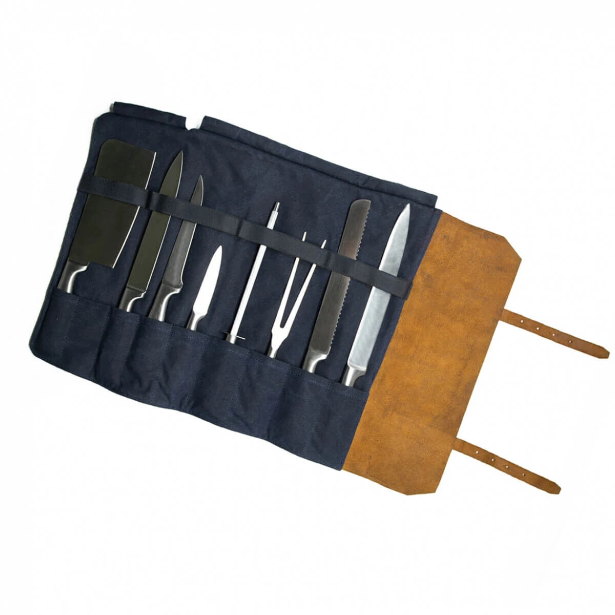 Alaskan Maker Chef Messentas 61 Cm X 38,5 Cm Voor 9 Messen Navy Blue 2 Alaskan Maker Chef Messentas 61 Cm X 38,5 Cm Voor 9 Messen Navy Blue - Afbeelding 2