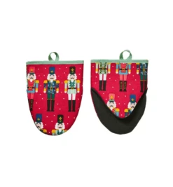 Home Keuken Winkel 9 Ulster Weavers Nutcracker Parade Kleine Ovenwant Gerecycled Katoen Rood 2 Stuks